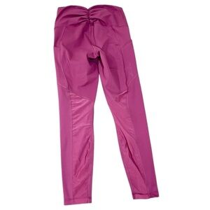 Yogalicious Lux berry Leggings cropped pockets ruched back high waist small